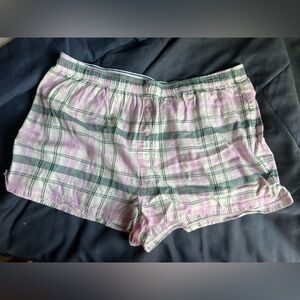 PINK Flannel Boxy Pajama Shorts